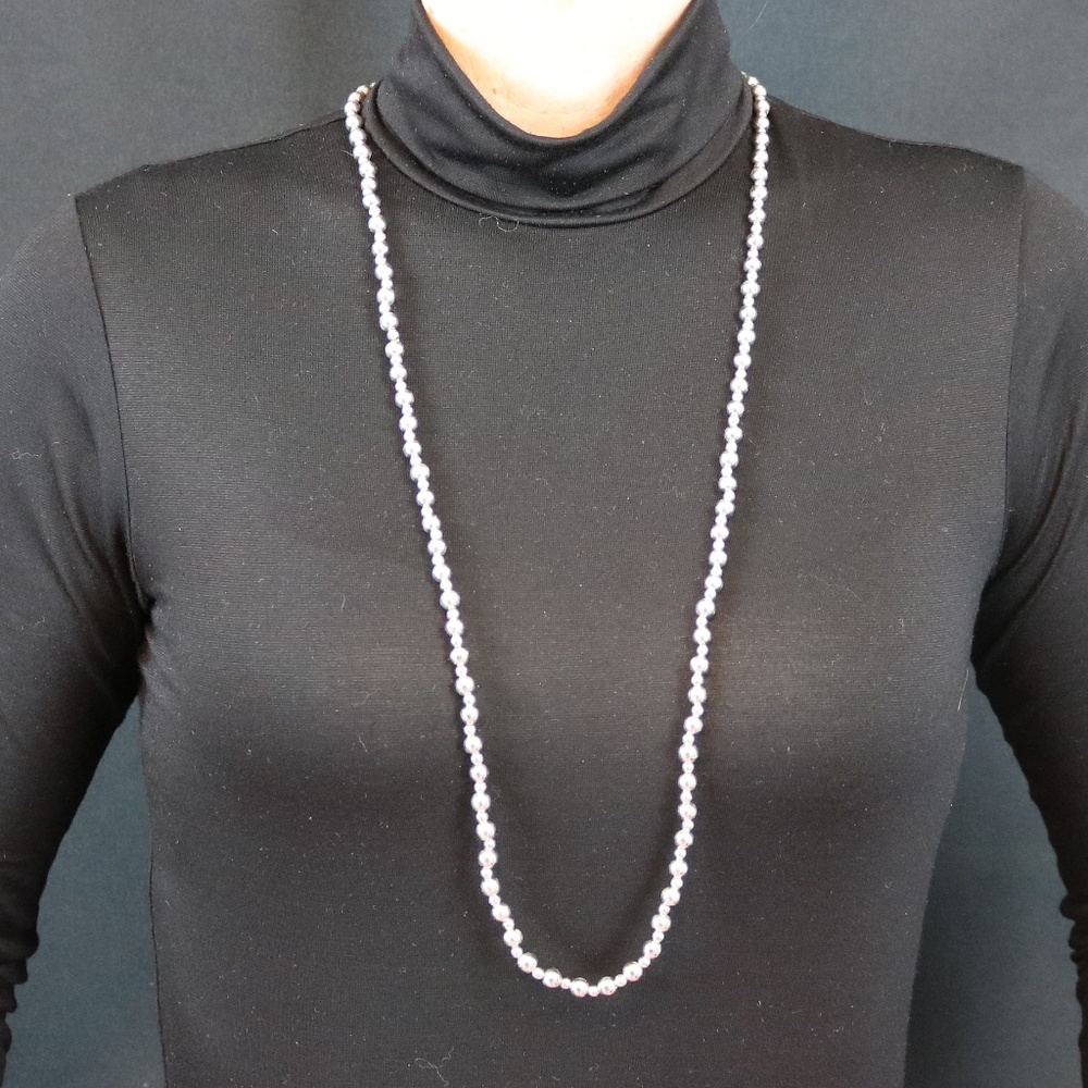 NWT silver bead necklace
